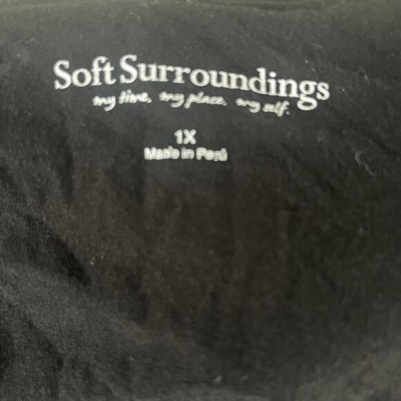 Soft Surroundings Shirt Womens 1X Black Pullover - Picture 4 of 12